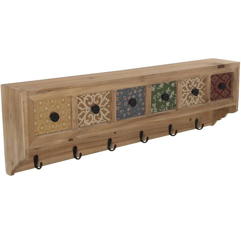 Alexandra House Living Wooden Coat Rack 82 x 14.5 x 25 cm - Image 1