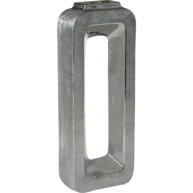 Alexandra House Living Vase Silver Ceramic 16 x 7 x 40 cm
