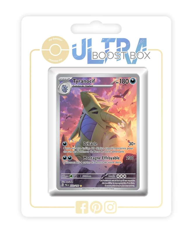 Tyranocif (Tyranitar) 222/193 Alternative Shiny Pokémon Gallery - my-booster X Écarlate et Violet 02 Évolutions à Paldea - Box of 10 Pokemon French Cards