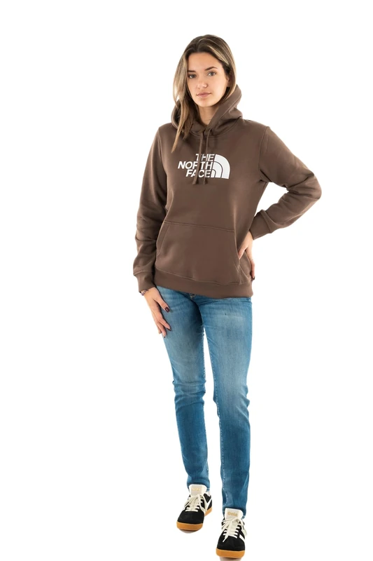The North Face Women's Drew Peak Pullover Hooded Sweatshirt, Smokey Brown, M