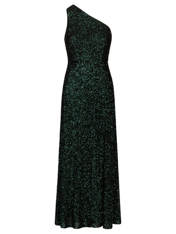 APART Fashion One-Shoulder Evening Dress, Emerald, 14