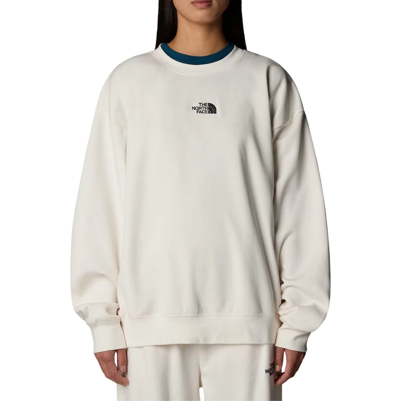 The North Face Women's Essential Crew Sweatshirt, White Dune, L