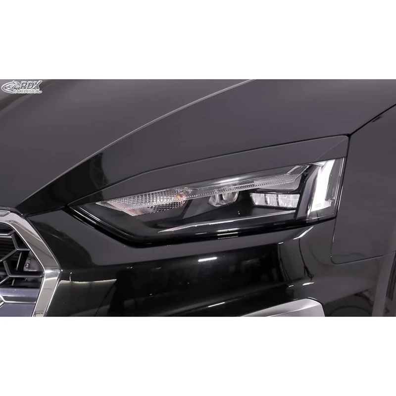 RDX Racedesign Head light spoilers compatible with Audi A5 (F5) 2016-2020 & Facelift 2020- (only LED headlights, not for Matrix-LED) (ABS)