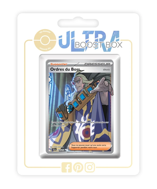 Ordres du Boss (Ghetis) (Boss’s Orders (Ghetsis)) 248/193 Shiny Full Art - my-booster X Écarlate et Violet 02 Évolutions à Paldea - Box of 10 Pokemon French Cards