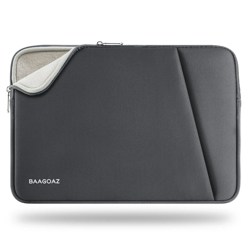BAAGOAZ Laptop Case Sleeve 15.6-16 Inch Protective Cover Bag with Front Pocket, Compatible with Partial Slim Bezels 16" PC Notebook Chromebook, and Most 15.6" Laptop Carrying Computer, Grey
