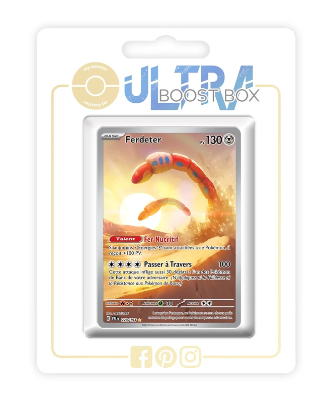 Ferdeter (Orthworm) 224/193 Alternative Shiny Pokémon Gallery - my-booster X Écarlate et Violet 02 Évolutions à Paldea - Box of 10 Pokemon French Cards