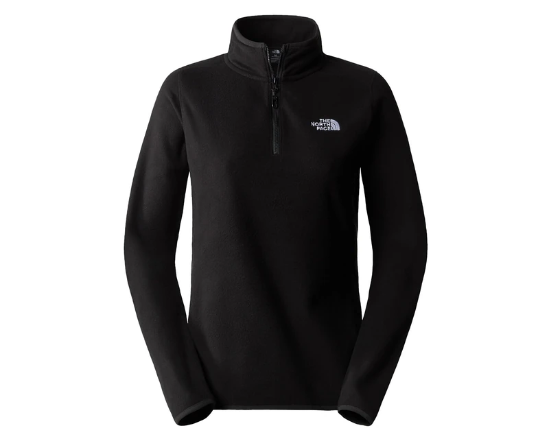 The North Face Women's 100 Glacier Half Zip Fleece Sweatshirt, Tnf Black, XL