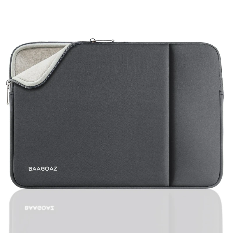 BAAGOAZ 15.6-16 Inch Laptop Sleeve Protective Case Carrying Bag, Compatible with Partial Slim Bezels 16" PC Notebook Chromebook, and Most 15.6 inch Laptop Computer Bag, Grey