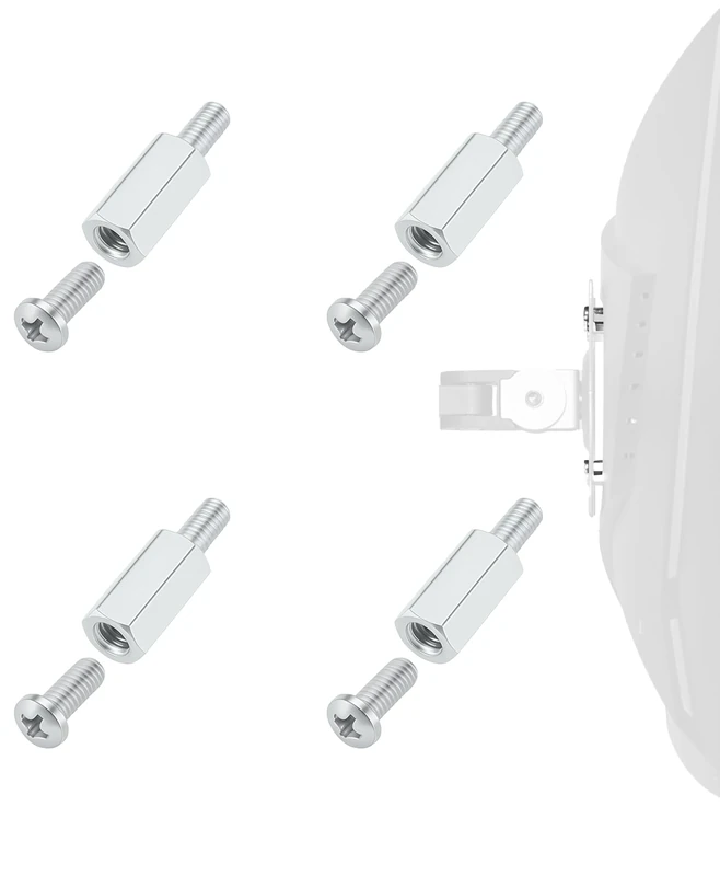3IDEE VESA Spacer Set - VESA Screws M4-15 mm Distance - Compatible with Many Monitors (Samsung, HP, MSI, Dell)