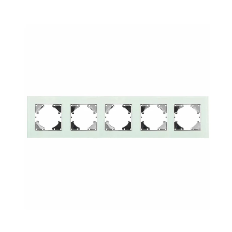 S-EMPOT.Natural Crystal Frame 5ELEM.Hori: Elegant recessed with Natural Glass and a Modern Five-Element Frame, Ideal for Illuminating and Decorating Any Space with Style.
