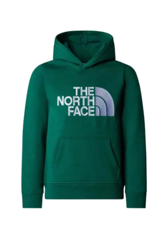 The North Face Boy's Drew Peak P/O Hooded Sweatshirt, Evergreen, 6 Years