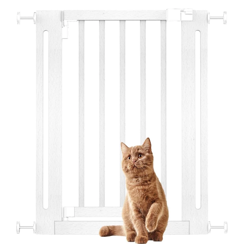 Bettacare Wooden Elegance Dog Gate, White, 63cm - 71cm, Pressure Fit Safety Gate, Safety Gate for Puppy, Dog and Pet, Stylish Design and Easy Installation