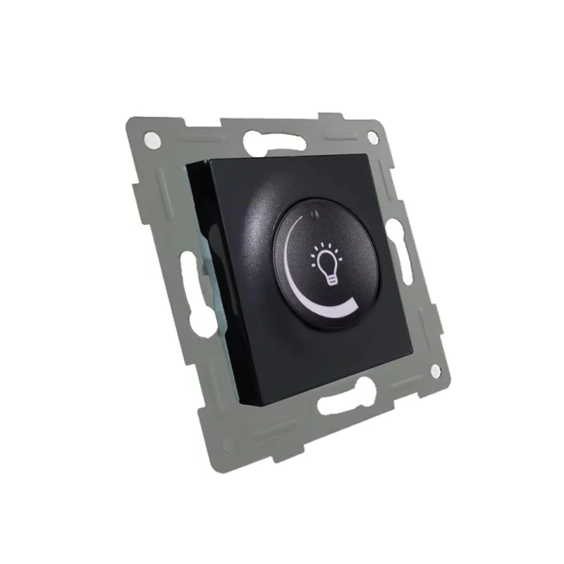 S-EMPOT LED SWITCH REGULATOR GRAPHITE - A sophisticated device with an elegant design, ideal for controlling the lighting of modern spaces with efficiency and style. - Image 1
