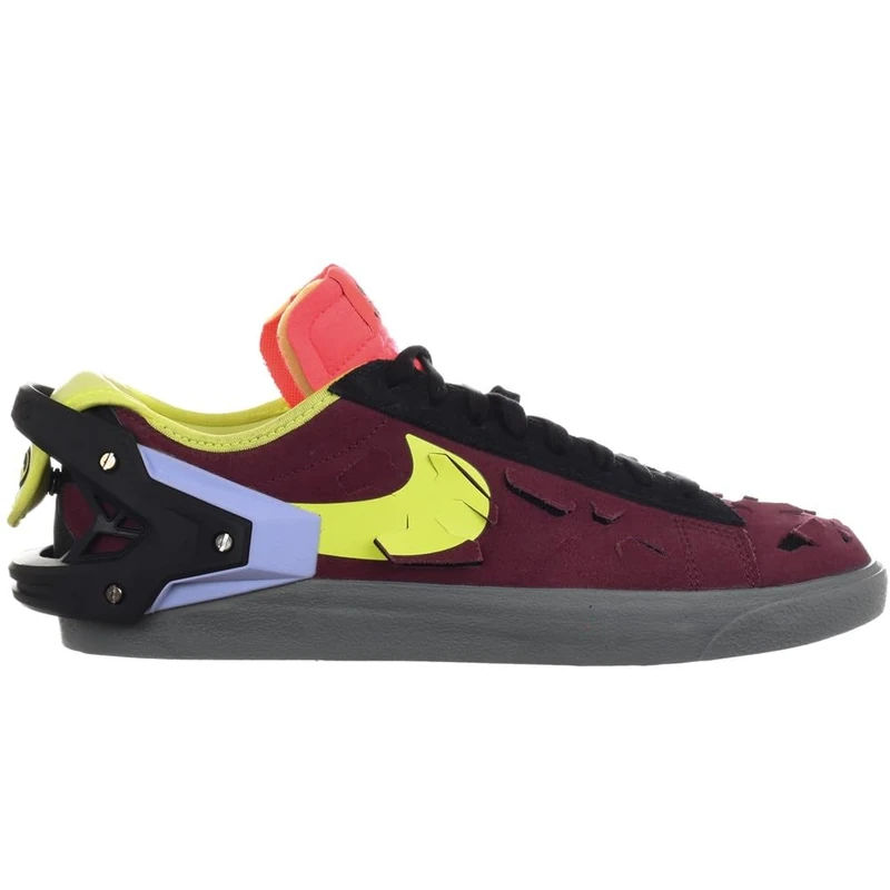 Nike Men's X Acronym Blazer L Skateboard Shoes, Maroon/Lemon/Black, 3.5 UK