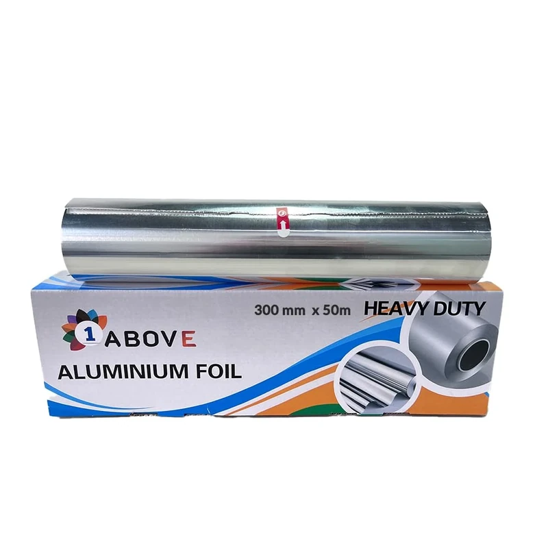 Premium Heavy-Duty Kitchen foil 18 Micron Aluminium Foil Roll, 30cm x 50m for Food Service & Catering