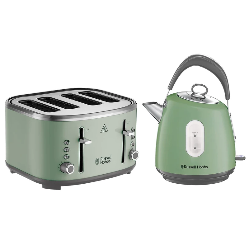 Russell Hobbs Stylevia 1.5L Kettle and 4 Slice Toaster Sage