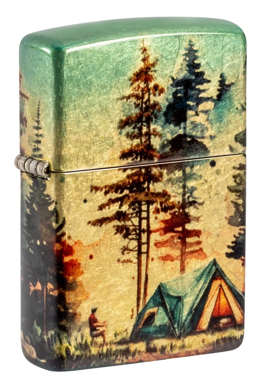 Zippo - Windproof Lighter, Camping, 540° Tumbled Brass, Fusion, Refillable, Reusable, Windproof Design, Gift Box, Made in the USA