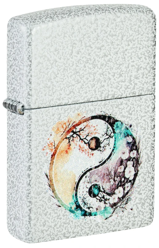 Zippo Floral Yin and Yang Design Glacier Pocket Lighter