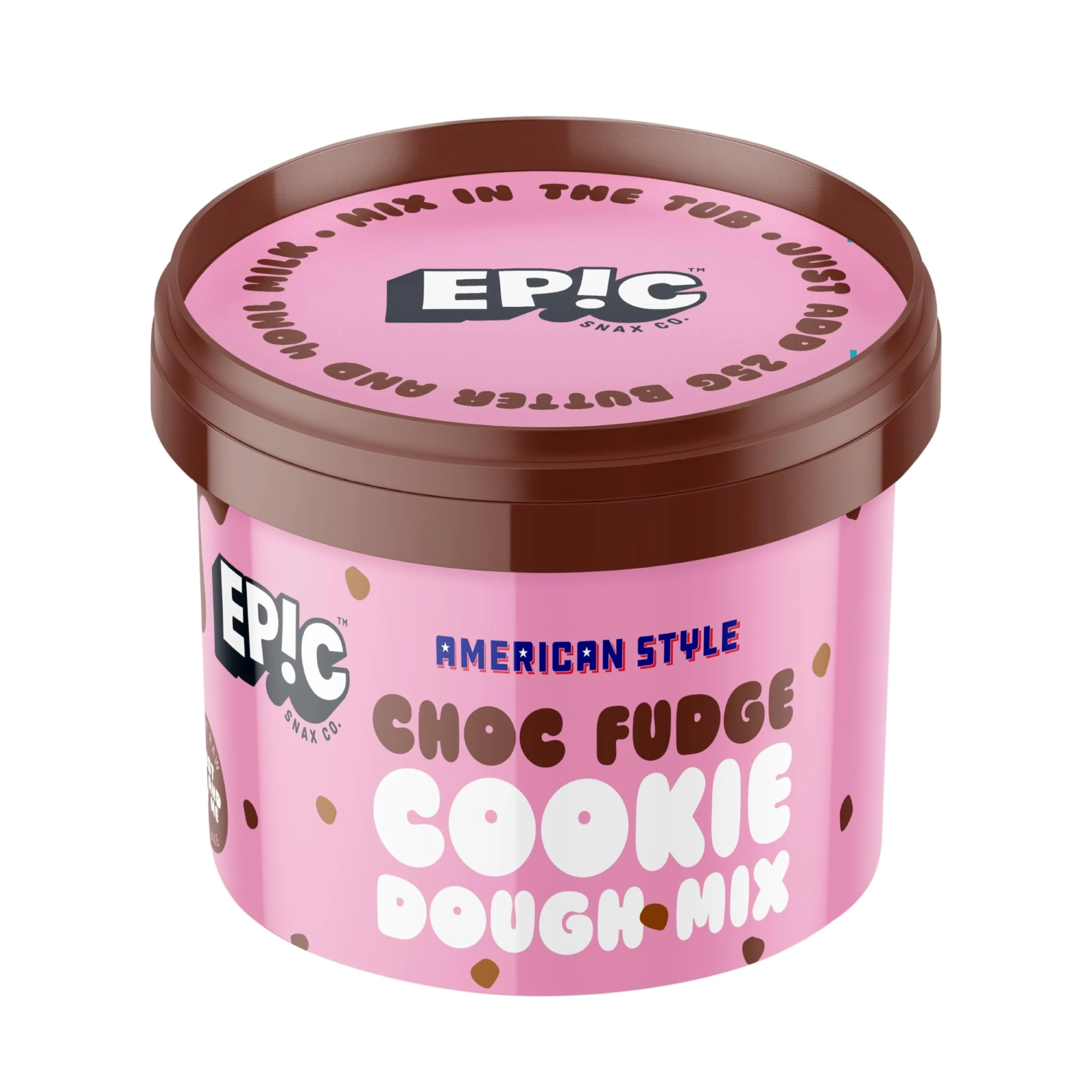 EPIC SNAX CO American Style Chocolate Fudge Cookie Dough Mix Makes 6 Soft & Chewy Vegan Friendly Cookies 125 g (Pack of 1)