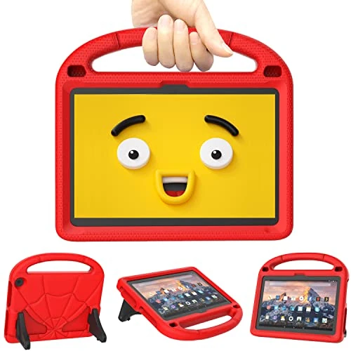 Shockproof Case for 8inch Tablet(12th/10th Generation, 2024/2022/2020 Release)-Kricsertg Lightweight Shockproof Case with Kick Stand Handle Not Fit 8" iPad Samsung -Red
