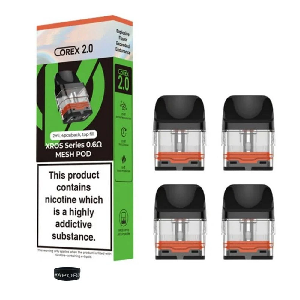 Corex 2.0 Pods for Vaporesso XROS Series Mesh Pod Replacements 2ml COREX 2.0 0.6 Ohm 21W