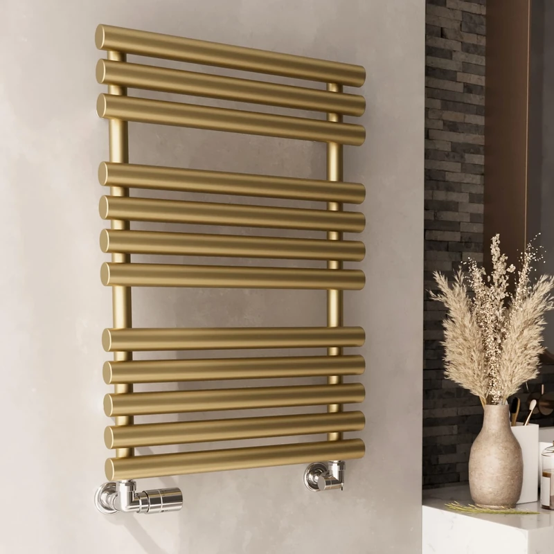 Heated Towel Rail, Rolo-Towel, 755/520, Brass