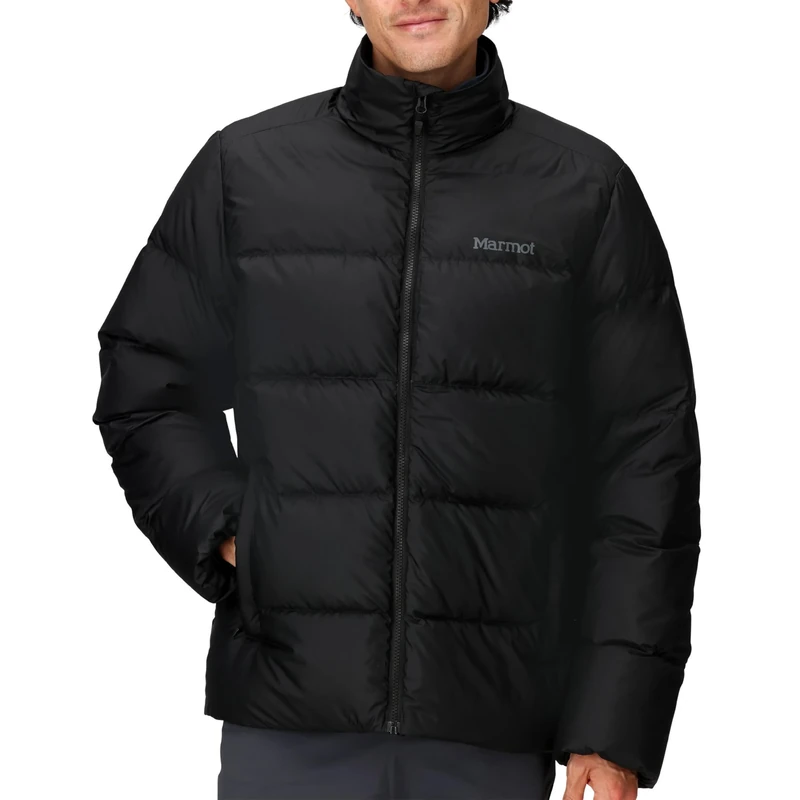 Marmot Men's Guides Down Jacket, Lightweight down jacket, warm winter puffy, water-repellent quilted coat, windproof functional jacket, packable outdoor jacket, Black, S