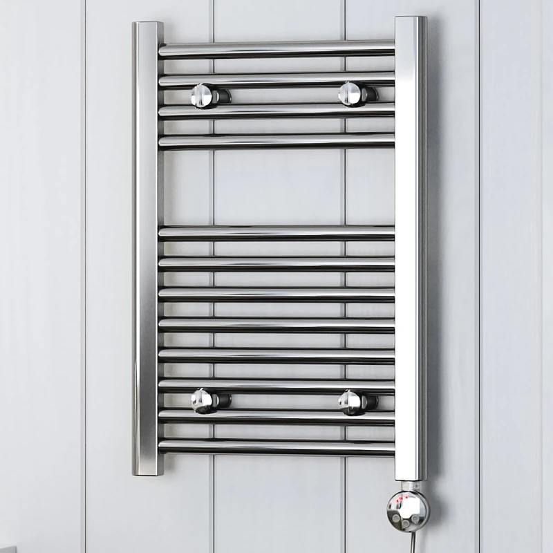 Terma Electric Towel Rail, Steel, Chrome, 600h x 400w