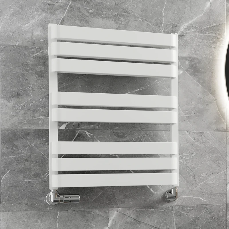 Terma Towel Rail (Cen./Heating), Steel, Soft 9016 (Matt White), 655h x 500w [1569 BTUs t50]