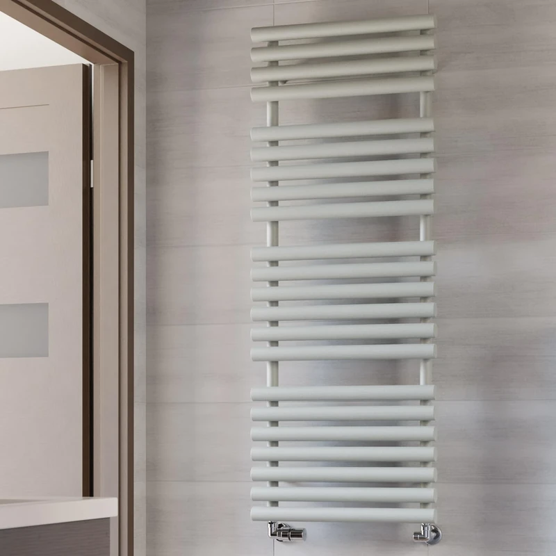 Terma Towel Rail (Cen./Heating), Steel, Salt n Pepper, 1360h x 520w [2629 BTUs t50]