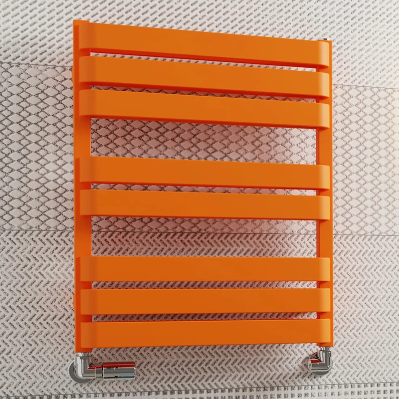 Terma Towel Rail (Cen./Heating), Steel, RAL 2003 (Matt) Orange, 655h x 500w [1569 BTUs t50]