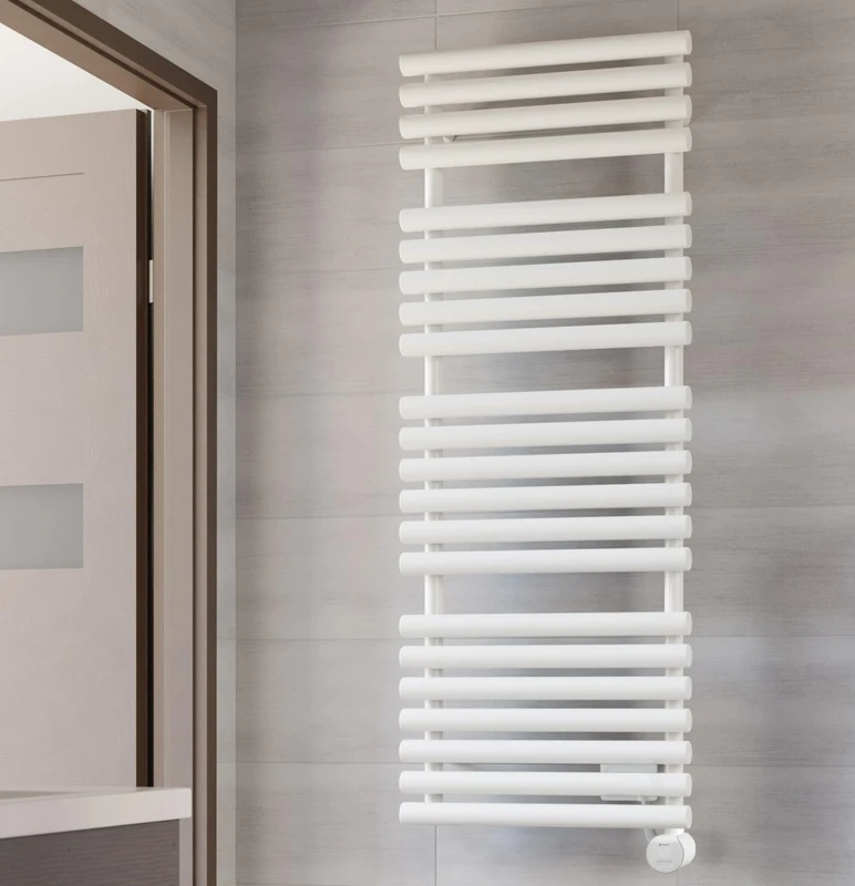 Terma Electric Towel Rail, Steel, White RAL 9016, 1140h x 500w (mm) [600w]