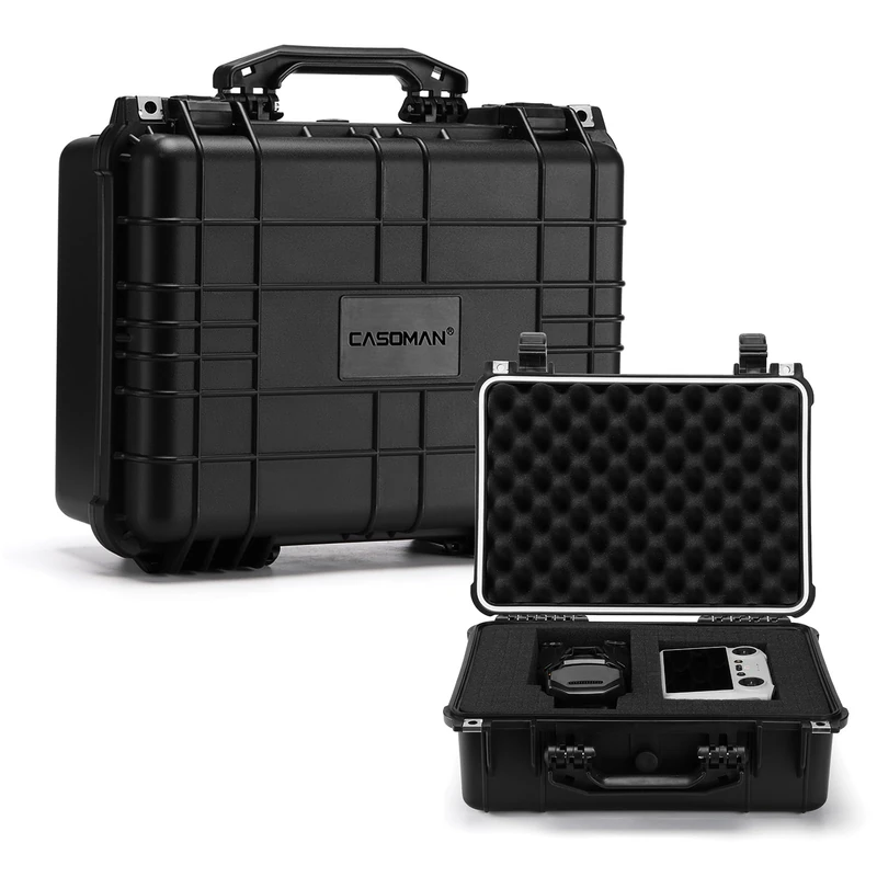 CASOMAN Waterproof Portable Hard Case, IP67 Water Proof Grade, Customizable Foam, Perfectly Protection of Camera, Drones, Lens,Equipments, 16"x13.2"x7"