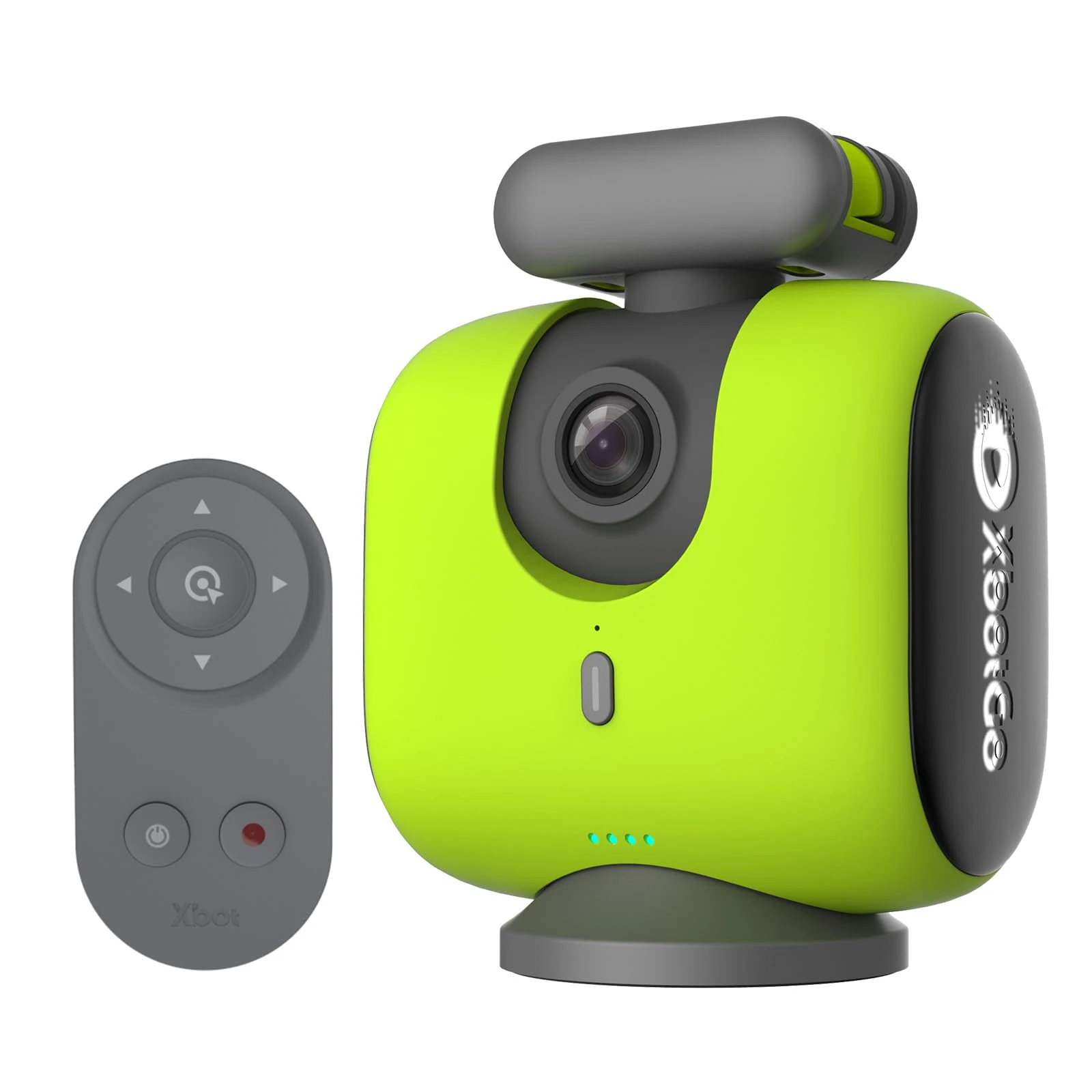XbotGo Chameleon AI Auto Sports Action Camera - 4K 60FPS Football Camera and Basketball Tracking Camera for Team Sports, Live Streaming, No Subscription, Works with iOS & Android (Lemon Green)