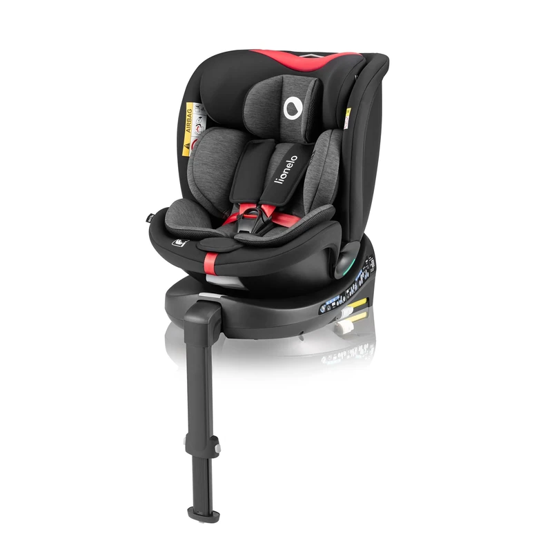 LIONELO Car Seat Navy i-Size with ISOFIX & Rotating Swivel 360° for Baby 0-36 kg/40-150cm (from Birth to 12yo) Forward & Rear Facing, Supporting Leg, 5-Point Harness, Adjustable Headrest & Recline