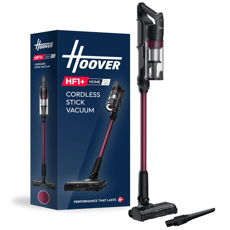 Hoover HF1 Plus Cordless Vacuum Cleaner with Turbo Suction Mode, Up to 45 Min Runtime, LED Lights, Anti Hair Wrap, Handheld Capability with Multi-Floor Nozzle and Crevice Tool [HF1P10H]