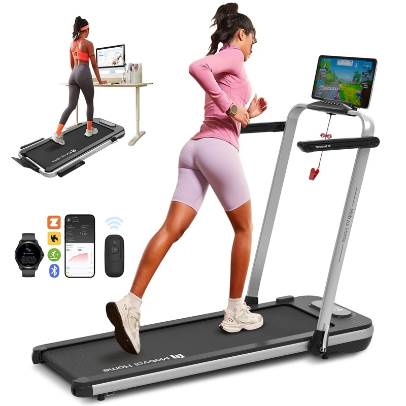 Mobvoi Home Treadmill SE Smart AI 3 in 1 Folding Treadmill Walking Pad Under Desk Running Machine 2.5 HP Compact Portable Remote Control TicSports APP Easy to Store for Home Office 120 KG 12 KMH - Image 1