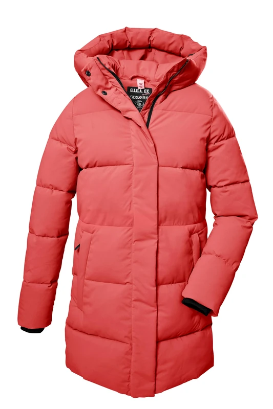 G.I.G.A. DX by killtec GW 1 WMN QLTD PRK 41337-000 Women's Quilted Parka/Functional Parka with Hood Dark Coral, 48