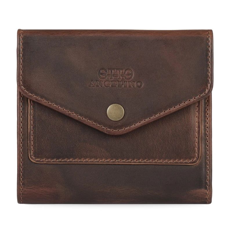 Otto Angelino Genuine Leather Envelope Style Wallet (Brown v2)