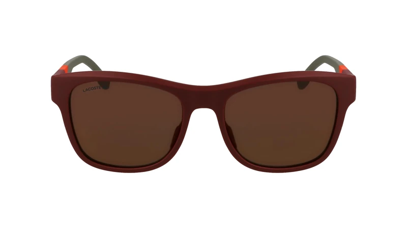 Lacoste L6043S 601 MATTE BURGUNDY/ORANGE MIRROR 56/18/145 MALE Sunglasses
