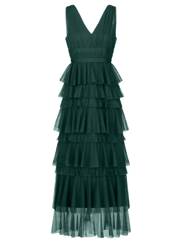 APART Fashion Women's Abendkleid Dress, Emerald, 18
