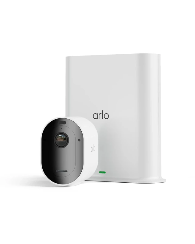Arlo Pro 5 Security Camera Outdoor Wireless with SmartHub Local Storage, 2K Outdoor Camera Kit with Rechargeable Battery, Free Trial of Secure, Advanced Colour Night Vision, Single Camera, White