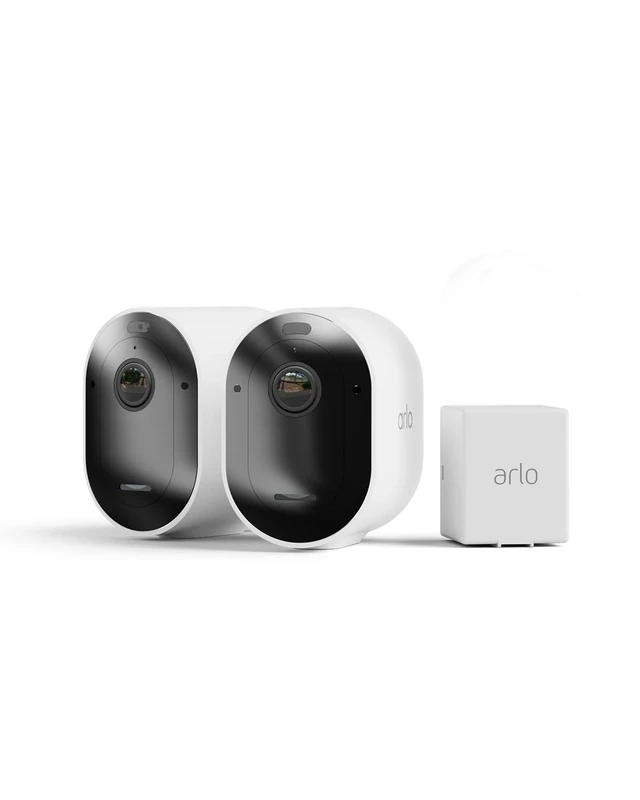Arlo Pro 5 Security Camera Outdoor Wireless with Rechargeable Battery, 2K Outdoor Camera Kit, Dual-Band Wifi, Battery Operated, Free Trial of Secure, Advanced Colour Night Vision, 2 Cameras, White