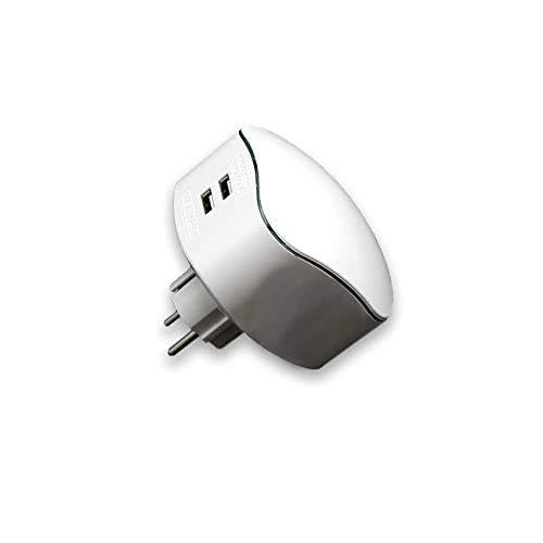 Schuko Triple Grounded Socket with 2 USB Ports Ideal for safely and efficiently charging your electronic devices and appliances.Perfect for any home. - Image 1