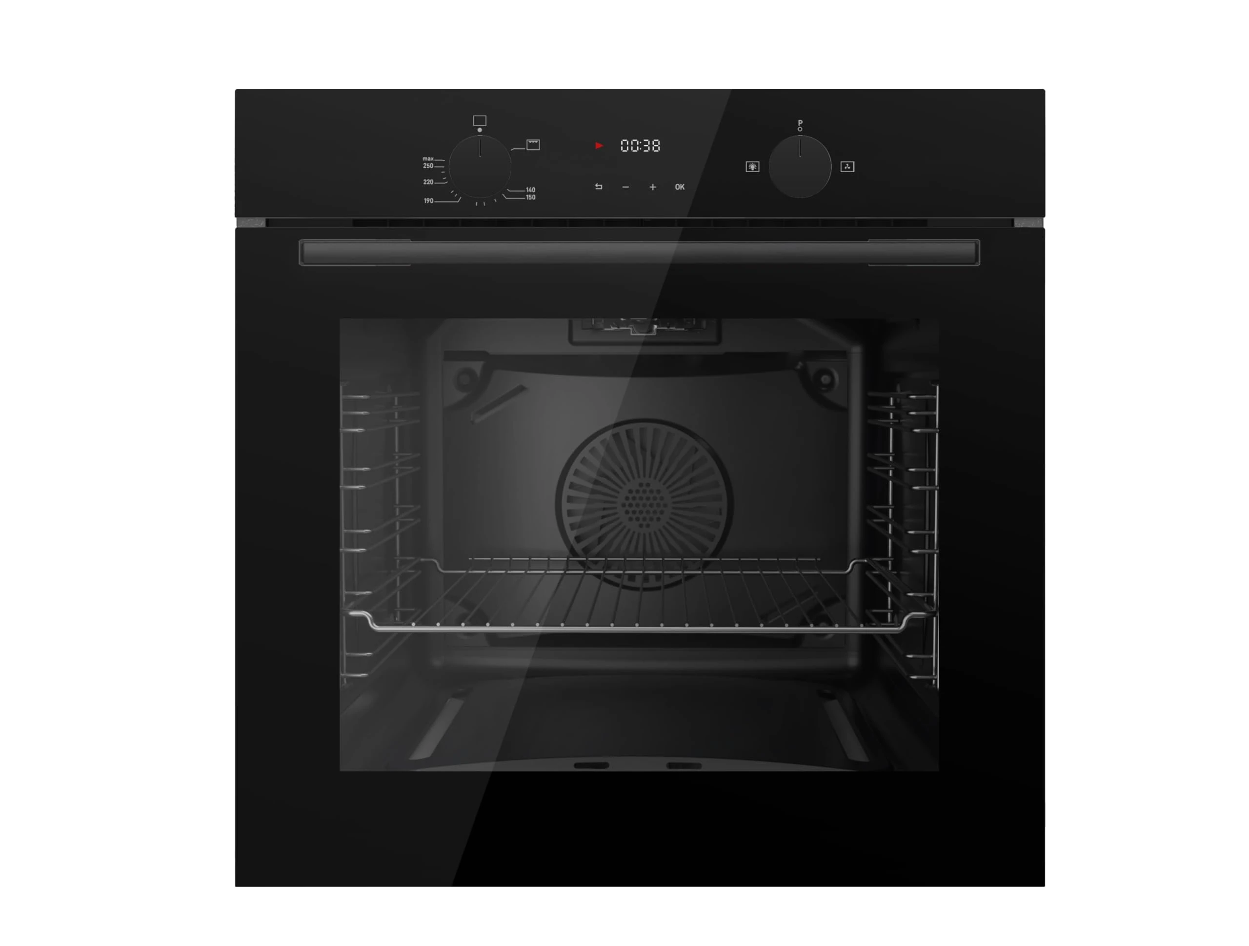 ViandPro Elegance Single 60 cm Built In Gas Oven, Black