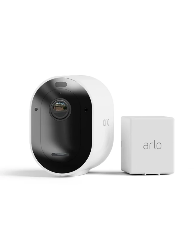 Arlo Pro 5 Security Outdoor Wireless with Rechargeable Battery, 2K Outdoor Camera Kit, Dual-Band Wifi, Battery Operated, Free Trial of Secure, Advanced Colour Night Vision, 1 Camera, White