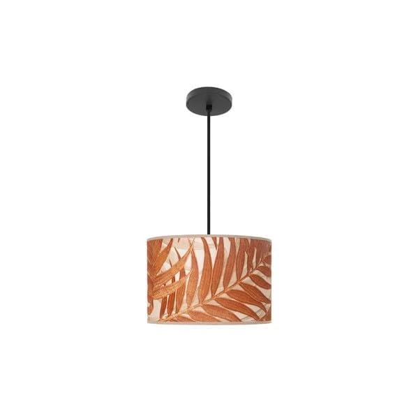 Fashion pendant 1xe27, color black, leaf design, size 30x30cm, ideal for decorating and bringing style to indoor spaces. - Image 1