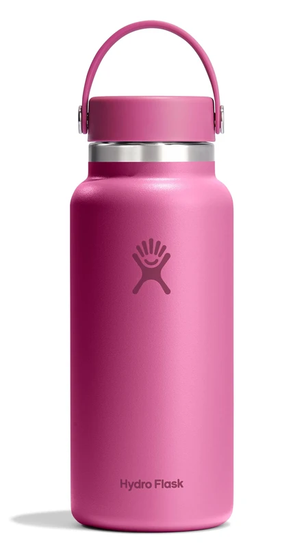 HYDRO FLASK - Wide Mouth Water Bottle 946 ml (32 oz) - Vacuum Insulated Stainless Steel Water Bottle with Leak Proof Flex Cap and Powder Coat - Reef