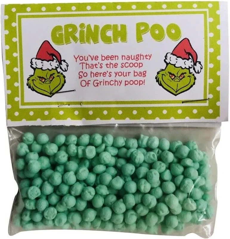 Grinch Poo Poop Mini Millions Sweets Christmas Xmas Eve Box Santa Sweet Candy Bag Grinch Pouch