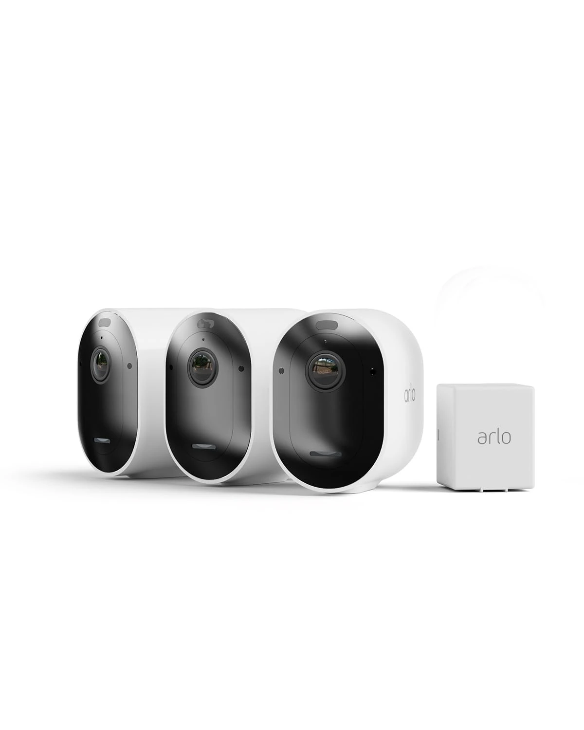 Arlo Pro 5 Security Camera Outdoor Wireless with Rechargeable Battery, 2K Outdoor Camera Kit, Dual-Band Wifi, Battery Operated, Free Trial of Secure, Advanced Colour Night Vision, 3 Cameras, White